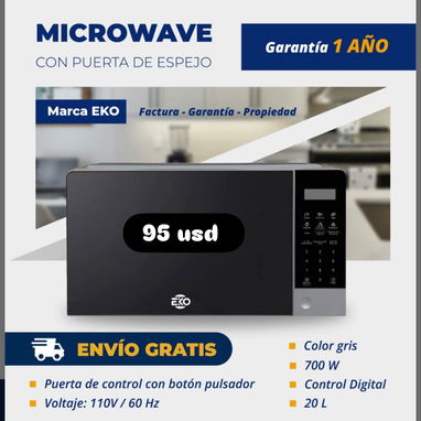 Microwave o microhondas y horno eléctrico. Nuevo con garantía y envío gratis - 2/3