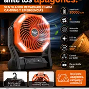 Ventilador Recargable 20,000 mAh | Ideal para Apagones | En La Habana - Img 55631119