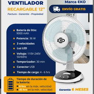 Ventilador recargable de mesa de 12" - Img 55818519