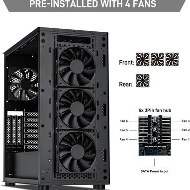 Chasis DARKROCK Classico Max Storage Master FULLTOWER para 10 hdd 3,5" y 3 SSD de 2,5 y 4 fanes new 52815418 - Img 111672098