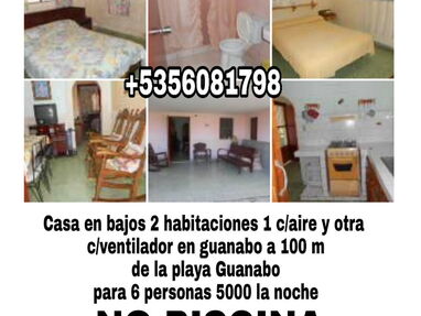 ➖♦️➖ Maritza➖78307130➖RENTO CASAS 2 habitaciones Con y Sin/Piscina-BocaCiega--Guanabo➖Contacte x WhatsApp x 56081798➖♦️➖ - Img 50531312