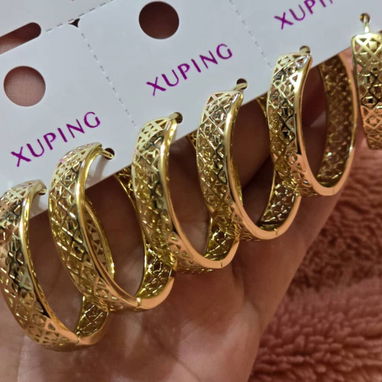 Argollas de oro laminado de 18k - Img 119424166