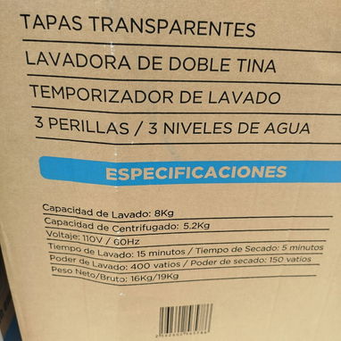 [LAV]Nuevas ‼️ Lavadoras semiautomáticas de  8kg marca Estelectric - 3/3