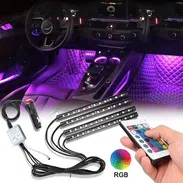 ⭕ TIRA LED LUCES RGB PARA CARRO BLUETOOTH ⭕ 4 PIEZAS LAMPARAS DE COLORES ⭕ VA A LA CIGARRERA DEL AUTO ⭕ 5.887.2360 - Img 40891212