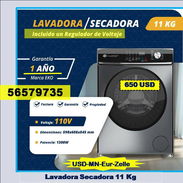 LAVADORA/SECADORA 11 Kgs   tlf 56579735//(USD-MN-Eur-Zelle)/Garantía 1 año/Recogida en Marianao/Tpte (Costo Adicional) - Img 54019347