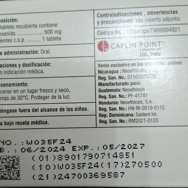 ©️- Nitazoxanida (PARASITEL) Plantassel 500 mg, 6 Tableta -©️ - 3/3