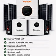 Kit Solar Inversor 6kW+2 Baterías 5kWh+8 Paneles de 550w otros accesorios. Incluye Domicilio y Montaje. - Img 57750809