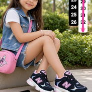 TENIS PARA NIÑ@S*NEW BALANCE 9060 NEGRO DETALLES ROSA*🩷 - Img 56987217