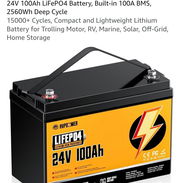 Bateria LIFEPO4 de 24vol x100ah mesajeria incluida en sonas centricas - Img 57400269