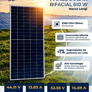 Panel solar bifacial 610W, marca Longi - Img 58432994