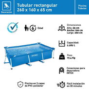 🏊 ¡VENDO PISCINA INTEX TUBULAR RECTANGULAR! 🏊 250$ - Img 54057757