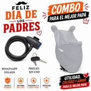 CAPA DE MOTO+CANDADO DE CABLE CON LLAVE, ENTREGA DE FACTURA, VARIEDAD DE OFERTAS ESPECIALES - Img 55928698