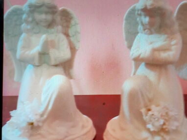 2 Figuras de Ageles orando  de Porcelana  #@ - Img main-image-45087790