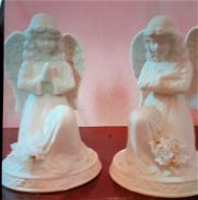 2 Figuras de Ageles orando  de Porcelana  #@ - Img 45087790