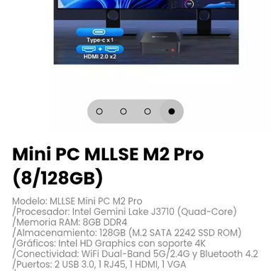 Mini PC MLLSE M2 Pro (8/128GB) Modelo: MLLSE Mini PC M2 Pro - Img 127627390