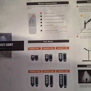 Lampara LED Solar de Alta Intensidad con panel Cod:Alofoke - 3/9