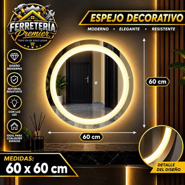 Espejos decorativos con luces led - 4/5