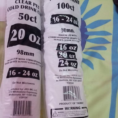 Vasos Grandes Nuevos con Tapa de Bolita. - Img 123554845