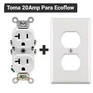 💥🔌 Tomacorriente 20 Amp / 125V con tapa blanca (sin caja) - Img 56027689
