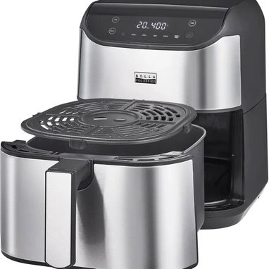 🍟 Freidora De Aire Bella PRO 6QT Acero Inoxidable Con Pantalla Táctil,  Canasta Extraíble 🧼 Envío* + Garantía** - 2/10