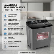 Lavadora Semiautomática Premier 9Kg | $270 USD | Transporte GRATIS + Garantía | Doble Tina y Potencia de 380W - Img 57753005