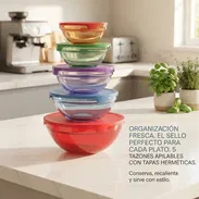 Set de 5 Tazones de Cristal Multicolor - Img 57900057