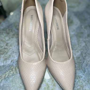 👠 TACONES VIAMARTE NUDE TEXTURA SERPIENTE (Talla 40) 👠 - 2/5