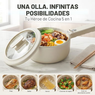 ⚡ Súper eficiente y de bajo consumo - Sartén antiadherente 1.5L - CERAMAX - 2/6