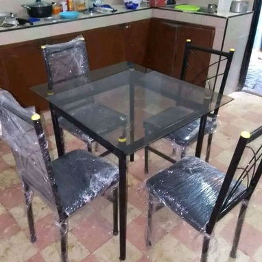 JUEGOS DE COMEDOR DE TUBOS CON CRISTAL DE 4 Y 6 SILLAS - Img 120111651