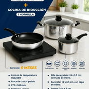 Combo Cocina de Inducción 1 Hornilla+ Juego de Calderos 5 Piezas de Aluminio - Img 57354651