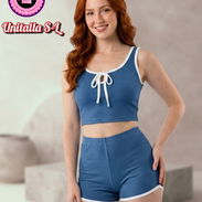 💙 CONJUNTO DE SHORT Y BLUSA AZUL 💙 - Img 55594244