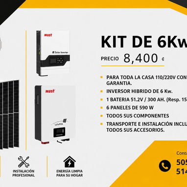 🔥🔥🔥LOS MEJORES PRECIOS DE TODA CUBA EN KIT SOLARES PROFESIONALES AQUI EN NUESTRA TIENDA "🔆YR Solar"  ✅El precio incl - 5/8