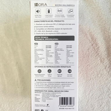 BOCINA BLUETOOTH BOC060 1HORA, ENTREGA DE FACTURA, VARIEDAD DE BOCINAS, ETC - Img 120151076