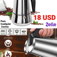 ☕ Cafetera Italiana 9 - Acero Inoxidable + Mango Ergonómico - $18 USD - Img 56294736