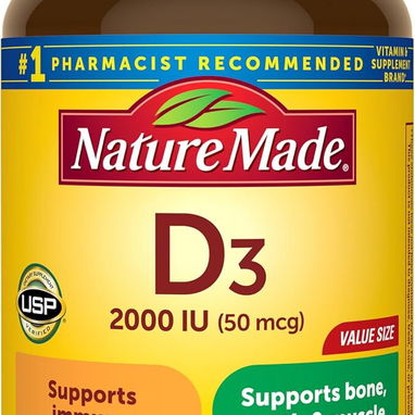 Vitamina D3 2000 UI (Nature Made · 220 cápsulas blandas) - 5/9