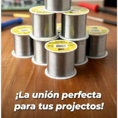 🎊🔧 ESTAÑO DE SOLDADURA ELECTRÓNICA - 60/40 🔧 - Precio: Solo 12 USD -🎊 - Composición: 60% estaño, 40% plomo - - Diáme - Img 126364580