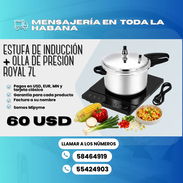 🍳 Estufa de inducción simple Milexus 🍲 Olla de presión Royal 7L 💰 PRECIO ESPECIAL: 60 USD - Img 55916269