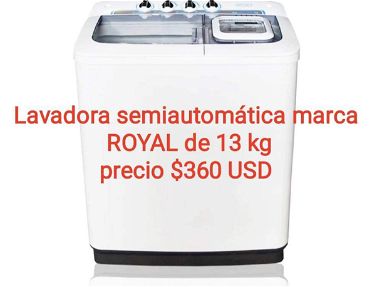 360 USD Lavadoras semiautomática de 13 kg marca Royal - Img main-image-45585698