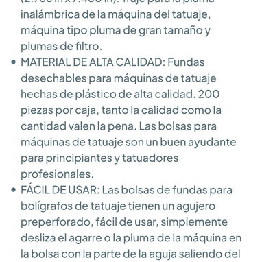 Cubiertas para máquina de bolígrafo de tatuaje, cartuchos desechables, 200 unidades, 7.5x2.7 pulgadas 🌐 - 7/8