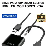 ADAPTADOR HDMI - VGA CON AUDIO Y ALIMENTACIÓN EXTERNA PARA CONECTAR SU LAPTOP DE PUERTO HDMI EN MONITORES VGA. - Img 53570101