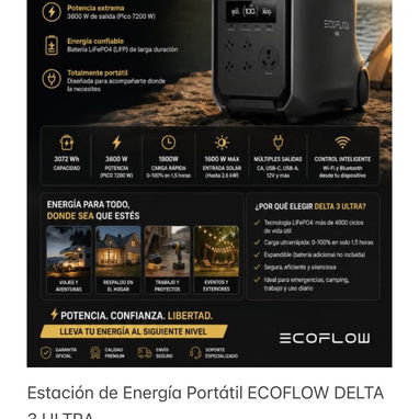 Estaciones de energía EcoFlow. NUEVO. ENTREGA INMEDIATA. - 4/5