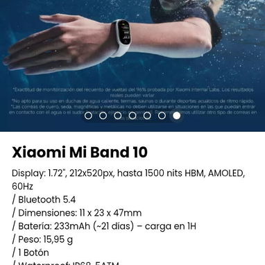 Xiaomi Mi Band 10. Nueva con garantía - Img 102658466