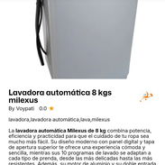 LAVADORA AUTOMÁTICA MILEXUS 8KG - Img 55797362