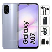 Samsung Galaxy A07 EU A075F/DS 4Gb Ram, 128Gb Almacenamiento, Con Cover, Mica y Audífonos - Morado 150$ - Img 55653302