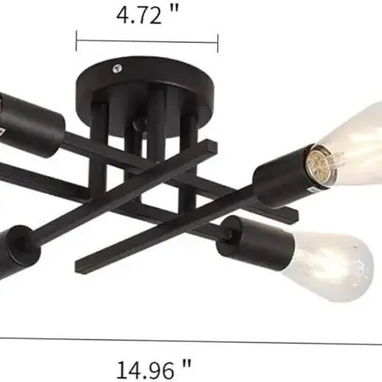 💡🏭 LÁMPARA DE TECHO COLGANTE – LOMOKY | 4 LUCES | ESTILO INDUSTRIAL – 50 USD - Img 118821825