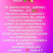 🏡Trabajos a Domicilio y Comodidad E Higiene Para Tu Hogar 🪴🥀🏡      *Se Chapea Patios , Jardines , Terrenos ...etc - Img 56108632