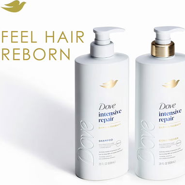 Kit Champú y Acondicionador (828 ml), Dove Intensive Repair Shampoo 828 ml  Dove Intensive Repair Conditioner 828 ml - Img 121030580