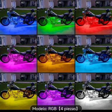 Sistema de LED decorativas RGB para motocicletas luces neón coloridas - Img 114202409