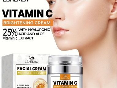 Crema facial de retinol, colágeno, vitamina C; delineador waterproof negro, limpiadora facial de arroz!!! - Img main-image-45964781