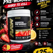 Preentreno RAW Essential Pre-Workout – Hard To Kill (20 Servicios) 25 usd - Img 57925359